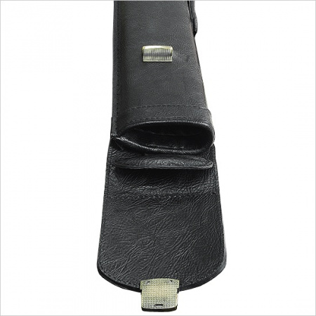 Чехол для кия ручной работы Вихрь (черный, кожа)